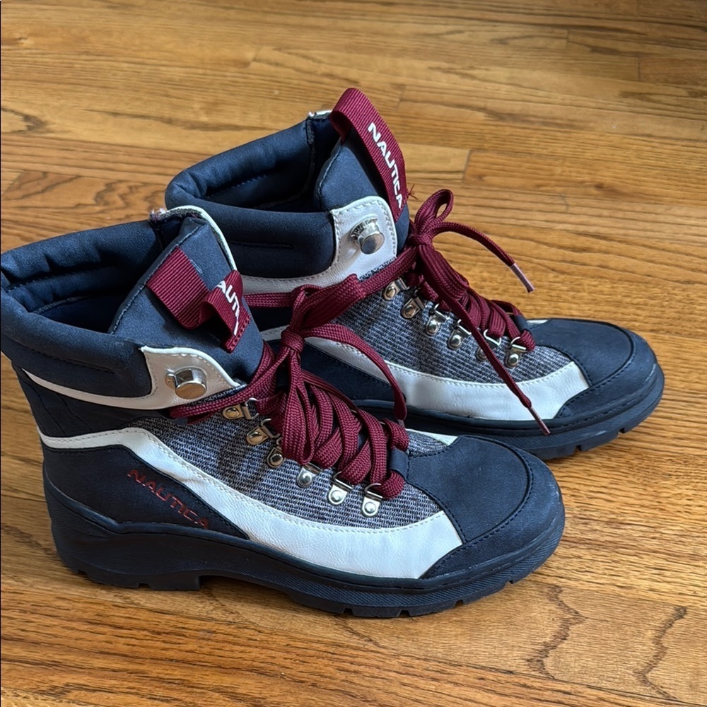 Nautica Black and Burgubdy Boots - Picture 3 of 5